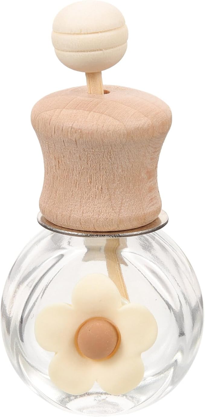 GLEAVI Car Perfume Bottle Empty Essential Oil Diffuser with Vent Clip 2.75X2.36X1.37In Reusable Car Air Freshener Bottle for Interior Decoration and Travel