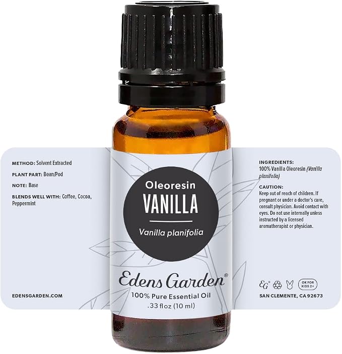 Edens Garden Vanilla- Oleoresin Essential Oil- 100% Pure Premium Grade, Undiluted, Natural, Therapeutic, Aromatherapy, The Best for Diffuser, Candle, Humidifiers, Kid Safe 10 ml (.33 fl oz)