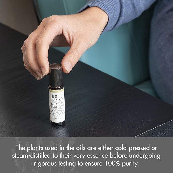 Ellia Essential Oil Roll-On | Instant Soothe Blend| 10ml, 100% Pure, Therapeutic Grade