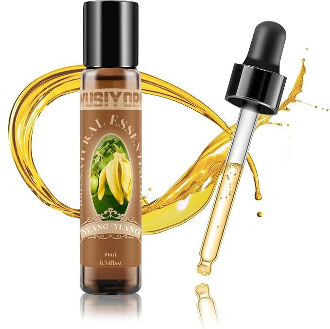 Ylang-Ylang Essential Oil 10ML - 100% Pure and Natural Therapeutic Grade Oils for Aromatherapy Diffuser - 0.34 Fl Oz/Ylang-Ylang