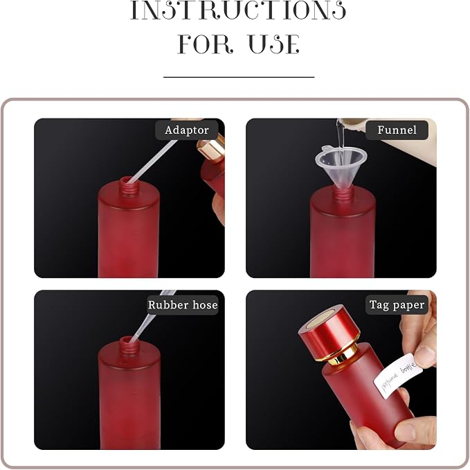 2pcs 50ml Glass Spray Bottle for Perfume,Refillable Travel Perfume Atomizer Bottles,Red Portable Cologne Atomizer Empty Bottle. (Red*2)
