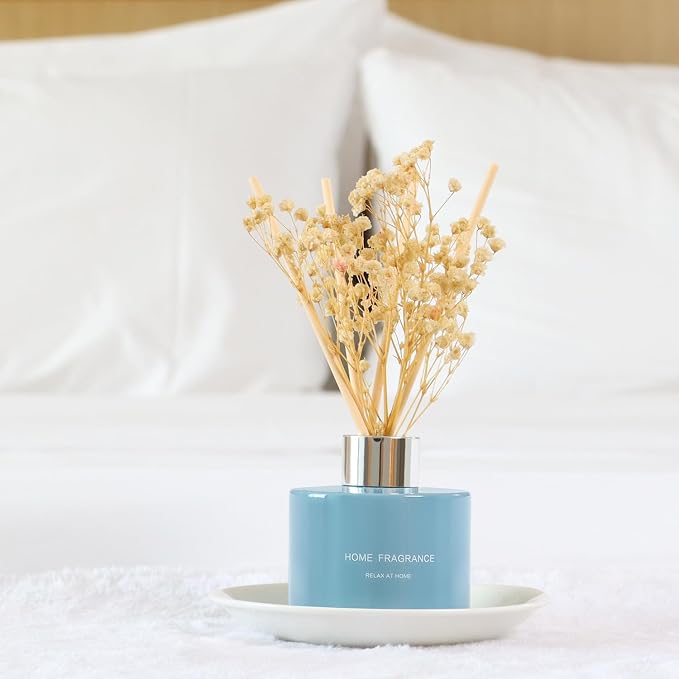 L'odeur Vill 3 Pcsk Reed Diffuser, 4.06 oz(120ml) Lavender/Linen/Vanilla, Scented Aromatherapy Diffuser with 12 Black Diffuser Sticks, Air Freshener for Home Bedroom Bathroom
