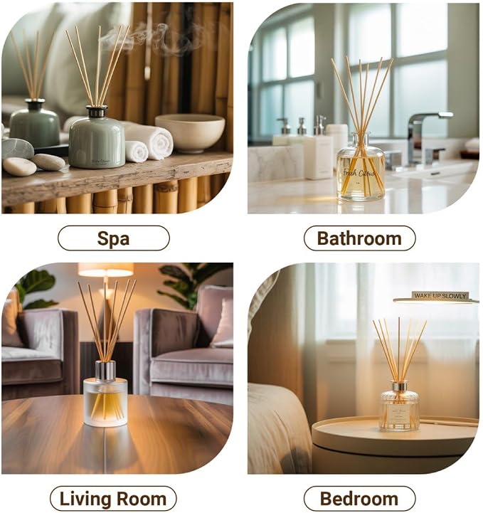 50pcs Refill Diffuser Sticks 12 inch x 4 mm Reed Diffuser for Home Fragrance Accessories Diffuser Oil Refill Office Decoration