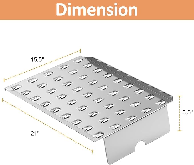 AJinTeby Drip Tray Heat Baffle Replacement for Camp Chef 24 Series Pellet Grills, PG24SG-4, SmokePro SG 24, STX 24, Heavy Duty Steel Drip Pan Fits Traeger Pro 20 22 575 Series