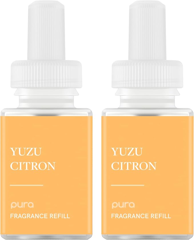 Pura Smart Home Scent Refill - Long-Lasting Premium Fragrance per Refill - Clean Diffuser Fragrance for Home, Office & Apartment - 2 Pack, Yuzu Citron