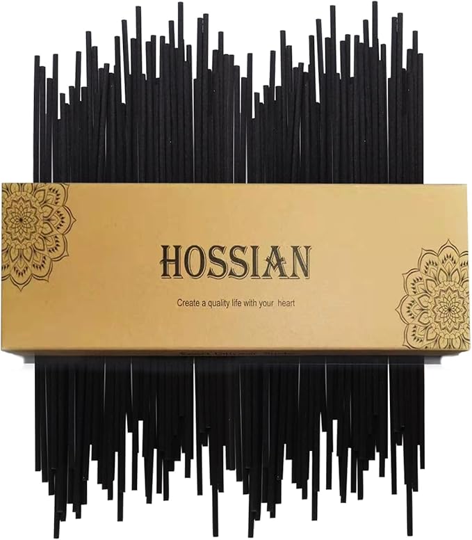 HOSSIAN Reed Diffuser Sticks, Natural Rattan Wood Sticks Essential Oil Aroma Diffuser Sticks Refill Replacement for Aroma Fragrance (Black Fibre 9 Inch 100PCS)