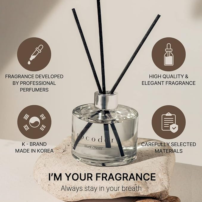 COCODOR Signature Reed Diffuser/Savon / 6.7oz / Scent Diffuser with Sticks Home Fragrance Reed Diffuser for Bathroom Shelf Decor