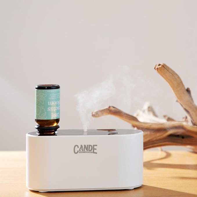 CE CRAFT Waterless Travel Diffuser Gift Set - Rechargeable Diffuser for Aromatherapy - Includes 3 Fragrance Oils - Fragrance Dispenser for Office and Home - Christmas, Black