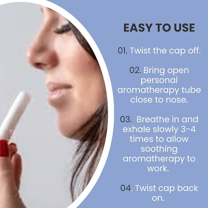CHILL PILL (2PK) Stress & Tension Relief Personal Diffuser Sniffer Stick with Pure Undiluted Essential Oil Blend | Soothes, Comforts, Calms Mood | Relaxing Christmas Gift