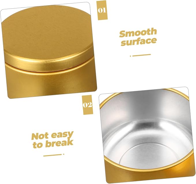 DIYEAH 24 Pcs Round Aluminum Candle Tins Bulk for DIY Candle Making Portable Metal Jars for Solid Aromatherapy Gift Containers for Crafts Candies and Small Storage