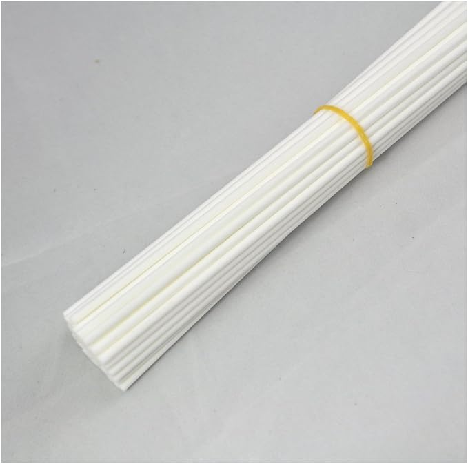 50 Pieces Fiber Reed Diffuser Replacement Refill Sticks for Aroma Fragrance (White, 12" x3.5mm)