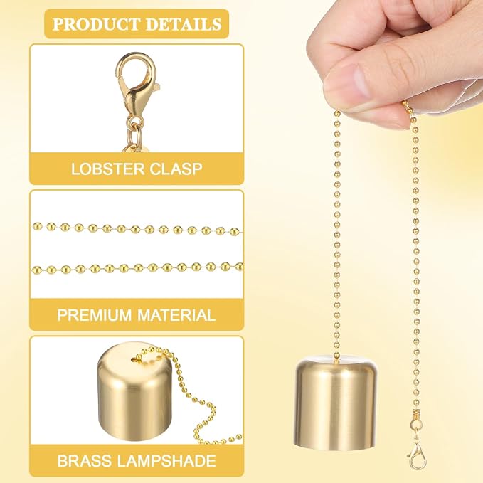 Ipetboom 6pcs Brass Lampshade Candle Extinguisher Snuffer, Care Tool Tiki Torch Caps Fire Cutter Wick Cover, Multi-use Snuffer Stickers Chain Heater Rust Lamp Shade Put Out Covers