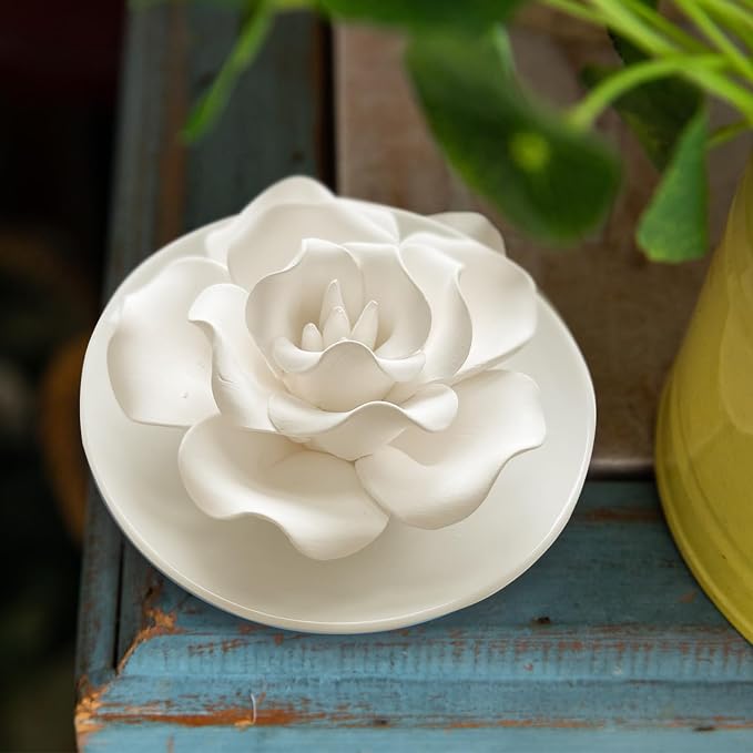 Passive Diffuser for Essential Oil-Ceramic Diffuser Non Electric Oil Diffusers for Small Mini Room, Desk Decorative, Bathroom (Impatiens)