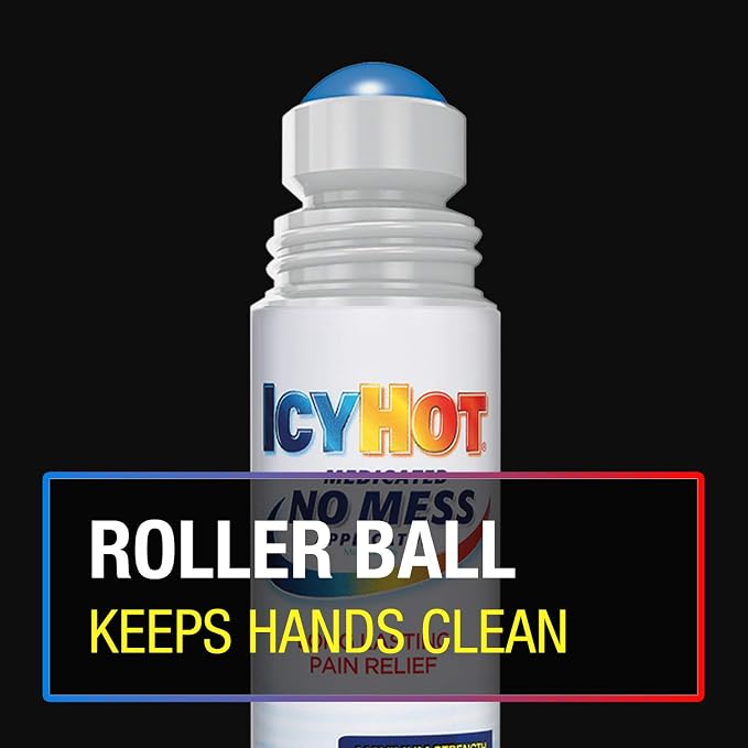 Icy Hot Original Medicated Pain Relief Liquid with No Mess Applicator, 2.5 Fluid Ounces (Pack of 2)