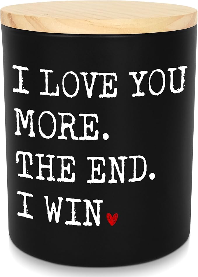 GAUDORA Anniversary Wedding Gifts for Women Men - I Win Vanilla Lavender Scented Candle 10 oz - Anniversary Wedding Birthday Gifts for Him Her, Couple Gift for Boyfriend Girlfriend Husband Wife