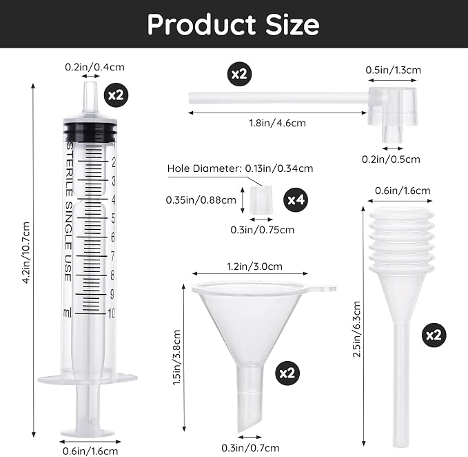 Segbeauty 10ml Perfume Refill Kit Transfer Pump, 0.34oz Large Plastic Perfume Travel Refill Tools, Dispenser Pump Funnel for Refill, 8pcs Dropper Extractor Set for Refillable Cologne Perfume Atomizer