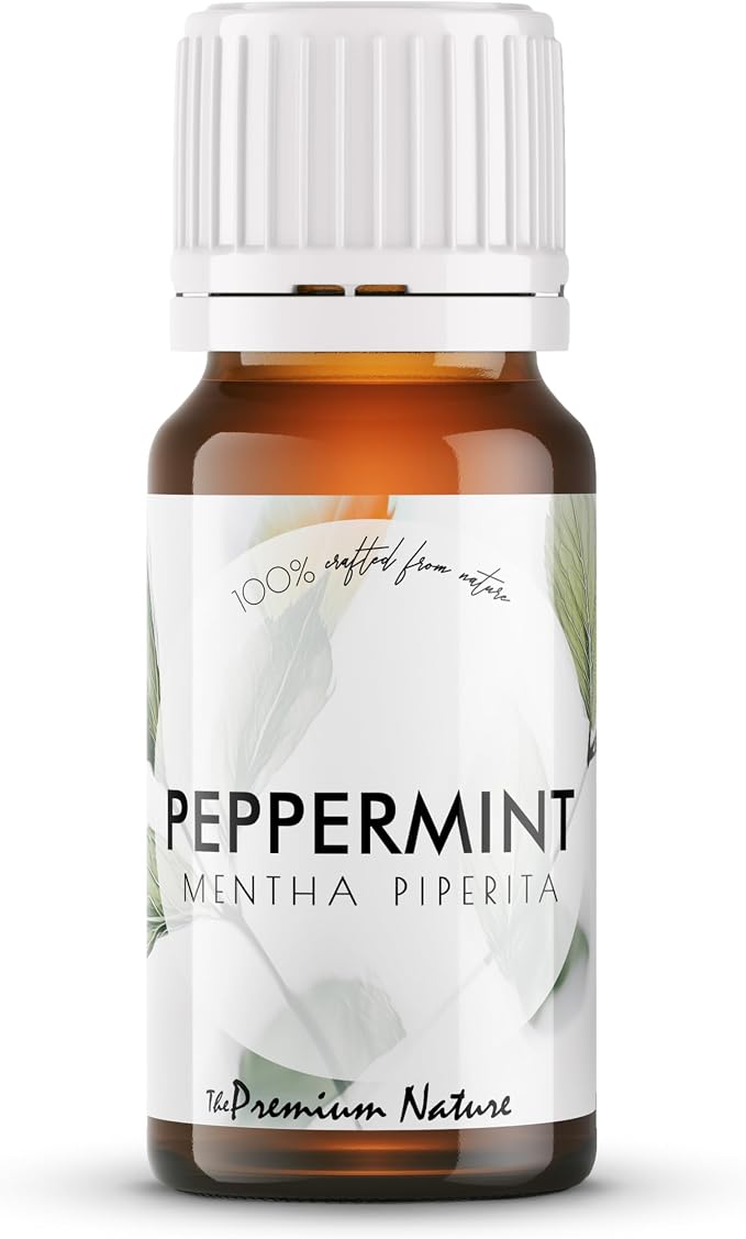 Peppermint Essential Oil | 100% Pure & Natural Mentha piperita Leaf Oil with Fresh Crisp Mint Aroma | for Diffuser, Candle Making & DIY Aromatherapy Blends, 0.34 fl oz