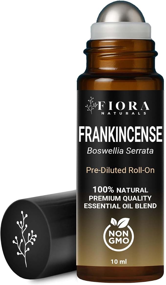 Frankincense Roll On – Pre-Diluted Frankincense Oil Essential Oil for Joints, Muscles & Skin Care, Aromatherapy Roller, Frankincense Roller Ball, Fast Absorbing Formula by Fiora Naturals