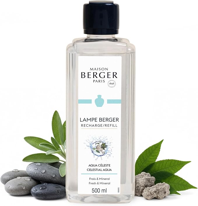 MAISON BERGER Lampe Berger Refill, 500 ml, Celestial Aqua | Catalytic Lamp Fragrance Refill, Helps Neutralize Odors, ~80 h Fragrance Diffusion, Made in France