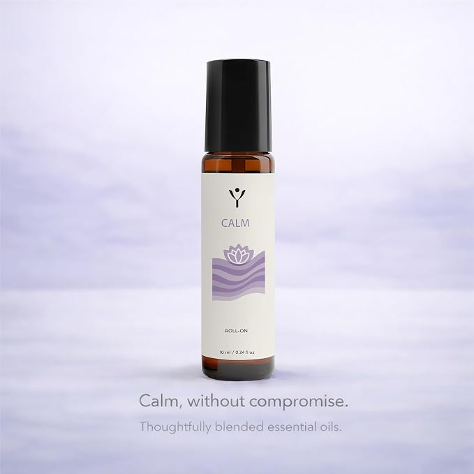 Calm Essential Oil Roll On – Stress Relief Aromatherapy Roller with Lavender, Bergamot & Ylang Ylang – Relax & Unwind Essential Oil Blend – 10 ml