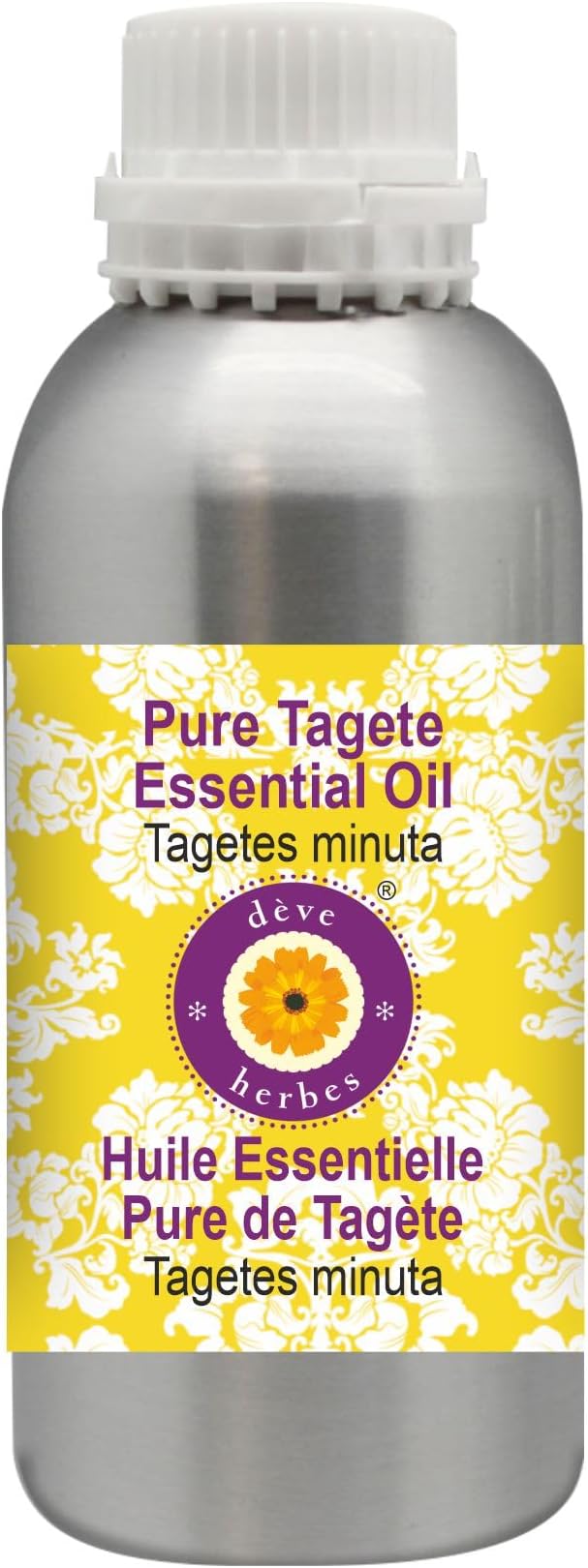 Deve Herbes Pure Tagete Essential Oil (Tagetes minuta) Steam Distilled 1250ml (42 oz)