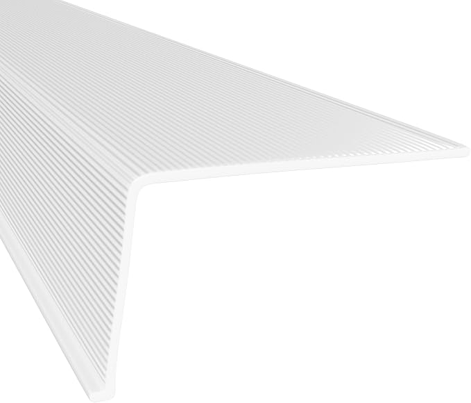KASTLITE Linear Under Cabinet Light Cover Replacement | White Ribbed Acrylic Undercabinet Lens Diffuser | 12" L x 2-15/16"W x 1-7/8"H | Under Counter Lights for Kitchen, Bathroom & Vanity | Shape G