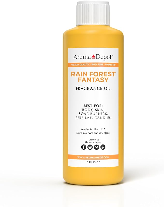 Aroma Depot Rainforest Fantasy Perfume/Body Oil (7 Sizes) Our Interpretation, Premium Quality Uncut Fragrance Oil (8 Ounce Plastic Bottle (240ml))