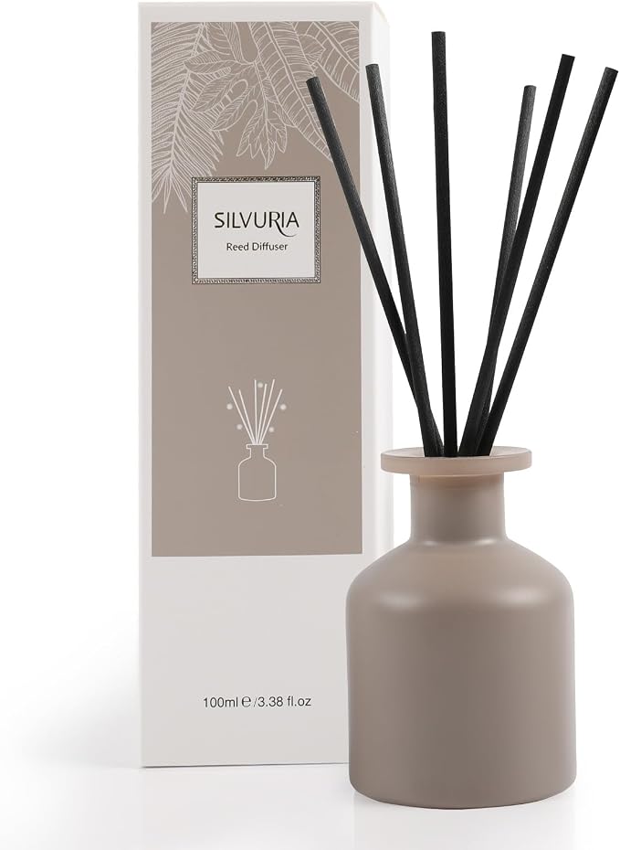 Reed Diffuser Set with Serene Escape Scent,100ml(3.38 oz) Oil Diffuser with 6 Reed Sticks,Long-Lasting Fragrance for Home,Bathroom,Office, for Home Decor Enthusiasts