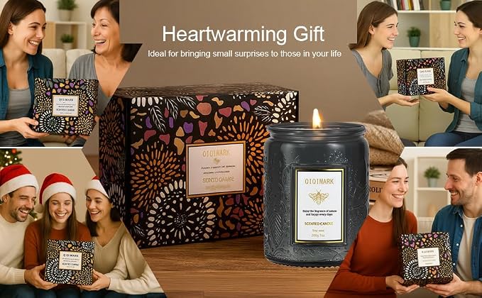 Candles for Men Gift Set, 6 Pack Masculine Scented Soy Candles, 300 Hour Long Lasting Aromatherapy Candle Set, Luxury Home Fragrance Gifts for Men, Dad, Husband, Birthday, Fathers Day