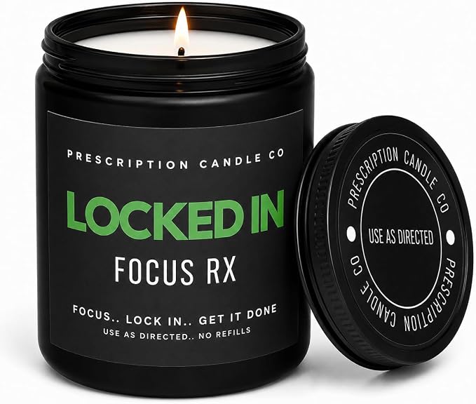 Wellness Candles – Focus & Sleep Soy Wax Candle Collection – Aromatherapy Home Fragrance (Locked in)