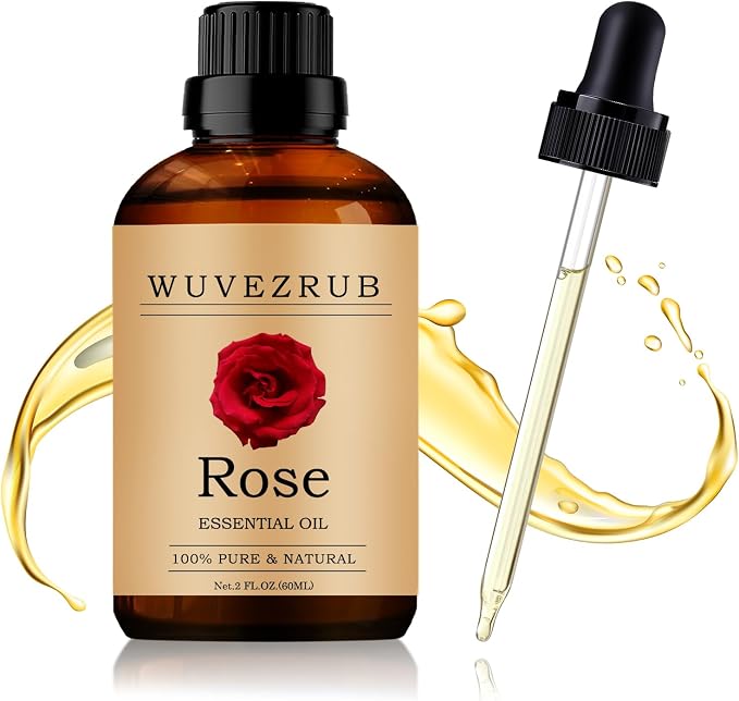 Rose Essential Oil 60ML - 100% Pure and Natural Oils for Aromatherapy Diffuser - 2 Fl Oz/Rose
