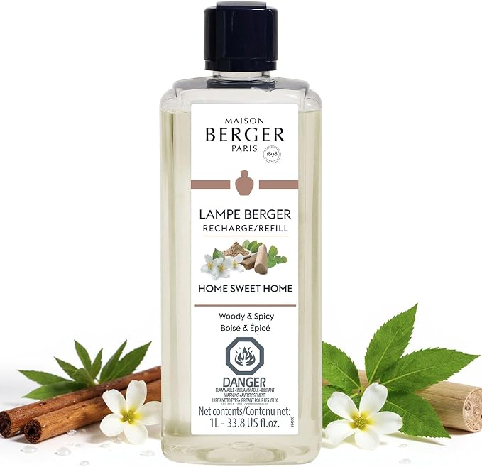 MAISON BERGER Lampe Berger Refill, 1 L, Home Sweet Home | Catalytic Lamp Fragrance Refill, Helps Neutralize Odors, ~160 h Fragrance Diffusion, Made in France