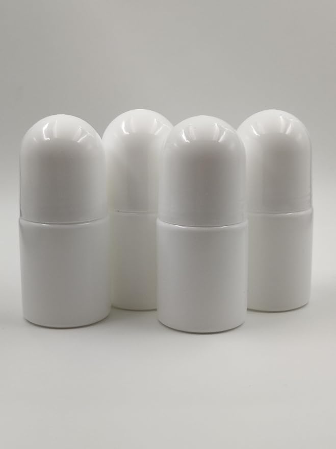 4Packs 30mL/50mL Empty Roll-on Bottle Plastic with Removable Cap for Easy Refills for Homemade Deodorants Essential Oil Blends (30mL)