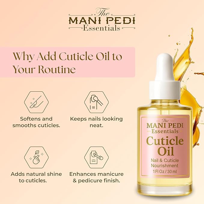 Nourishing Cuticle Oil enriched with Jojoba Oil, Vitamin E & Sweet Almond Oil. Manicurist's Choice for Healthy, Nourished Nails & Cuticles – 1 Fl Oz