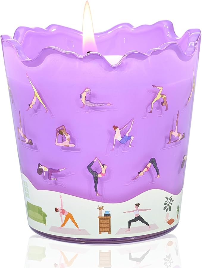 M&SENSE Lavender Citrus Scented Candles, 5.64 oz, Up to 30-Hour Burn, Aromatherapy Candle Gifts for Women for Bathroom Kitchen Office