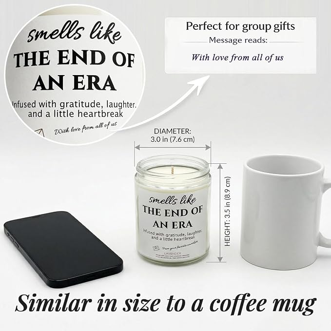 Retirement Gift for Woman – Unique & Heartfelt Retirement Gifts for Men – Lavender Memorable Farewell Gifts for Coworkers, Present for Boss, Friend, Office Goodbye Party by Joyqua, White