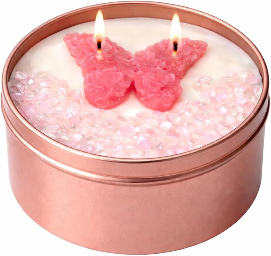 Japanese Cherry Blossom Soy Candle – 8 oz Floral Aromatherapy Candle, Clean Burning Hand-Poured Candle for Relaxation, Home Décor & Gifts – Aqua MARR