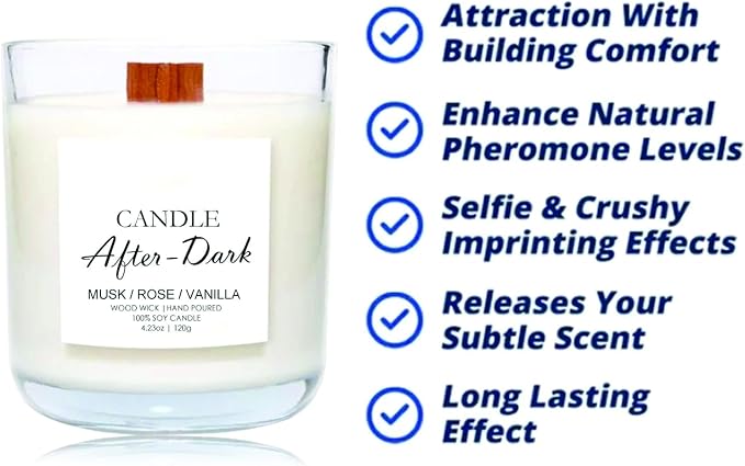 Lavender Rose & Sandalwood Scented Candles – Long-Burning Hand-Poured Natural Soy Wax Candle for Yoga, Meditation, Stress Relief & Sleep Aid | Date Night, Valentine’s Day & Home Decor & Gift