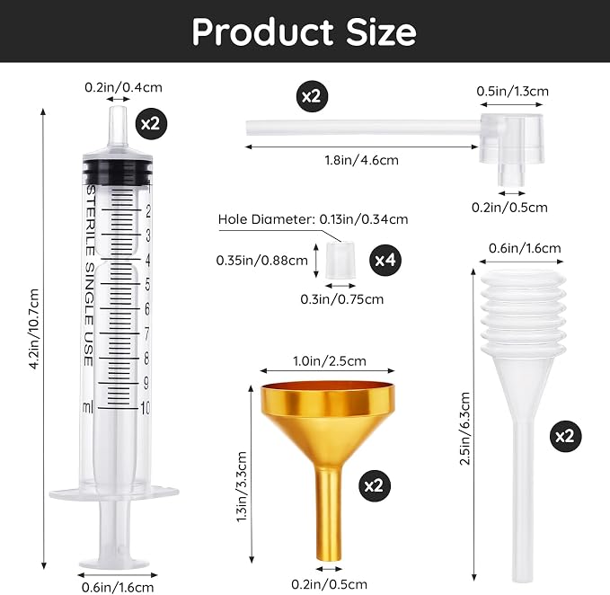 Segbeauty 8pcs Perfume Refill Kit, 10ml 0.34oz Plastic Perfume Travel Extractor Tools, Large Plastic Transfer Pump Funnel Dropper Scent Dispenser Transfer Tool Set for Refillable Cologne Atomize