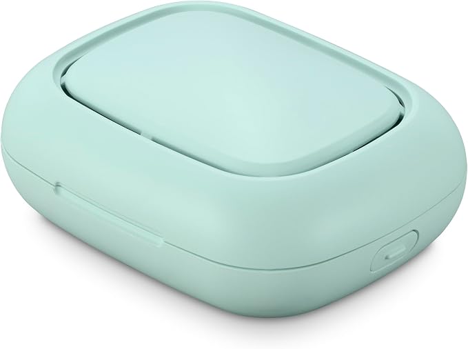 Serene House Pebble, Waterless Portable Aromatherapy Diffuser - Battery-Powered Fan Travel Diffuser, USB-Rechargeable - Quiet Operation, 8-Hour Runtime - Mint Green
