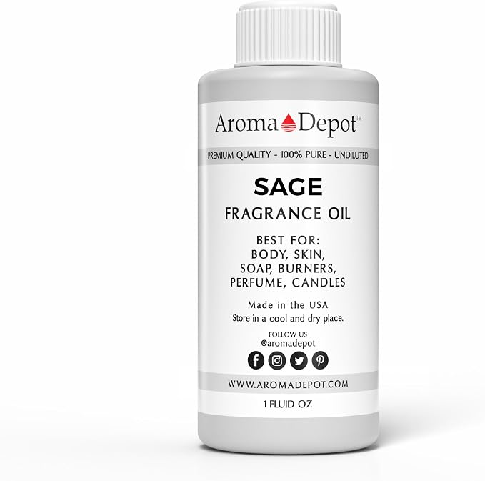 Sage Type Perfume/Body Oil Our Interpretation, Premium Quality Uncut Fragrance Oil (1 Ounce Plastic)