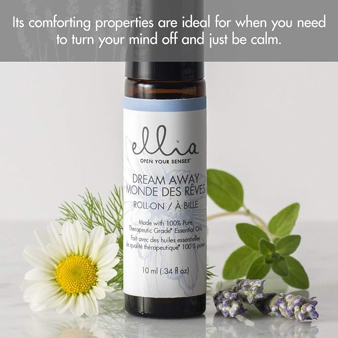 Ellia Essential Oil Roll-On | Dream Away Blend| 10ml, 100% Pure, Therapeutic Grade