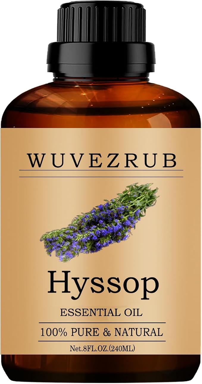 Hyssop Essential Oils 240ML, Pure Hyssop Essential Oil for Aromatherapy Diffuser - 8 Fl Oz