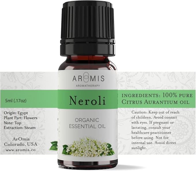 ArOmis Neroli Essential Oil - 100% Pure Therapeutic Grade - 5ml (.17 Oz), Undiluted, Premium, Oils Perfect for Aromatherapy Diffuser