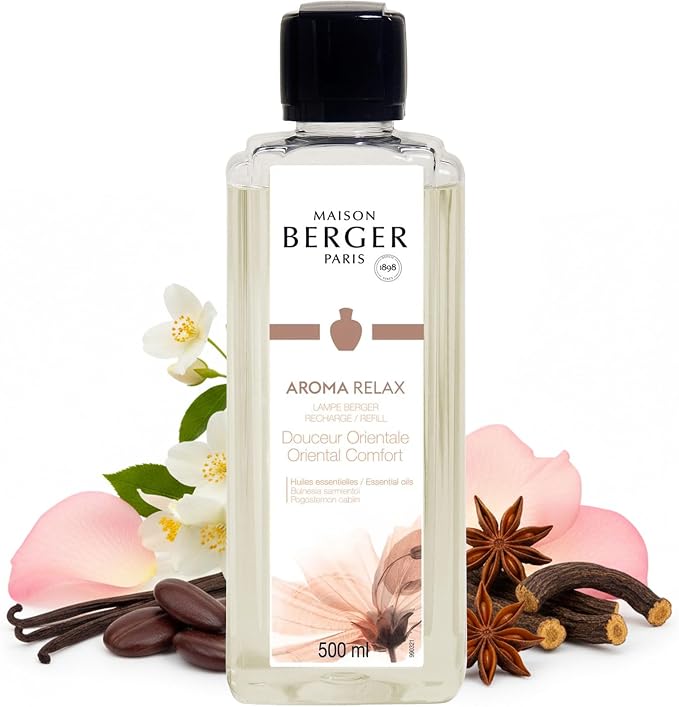 MAISON BERGER Lampe Berger Refill, 500 ml, Oriental Comfort | Catalytic Lamp Fragrance Refill, Helps Neutralize Odors, ~80 h Fragrance Diffusion, Made in France