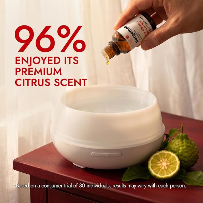 H'ana Bergamot Oil - 1.02 Fl Oz Bergamot Essential Oil for Hair, Skin, Diffuser, Aromatherapy & DIY