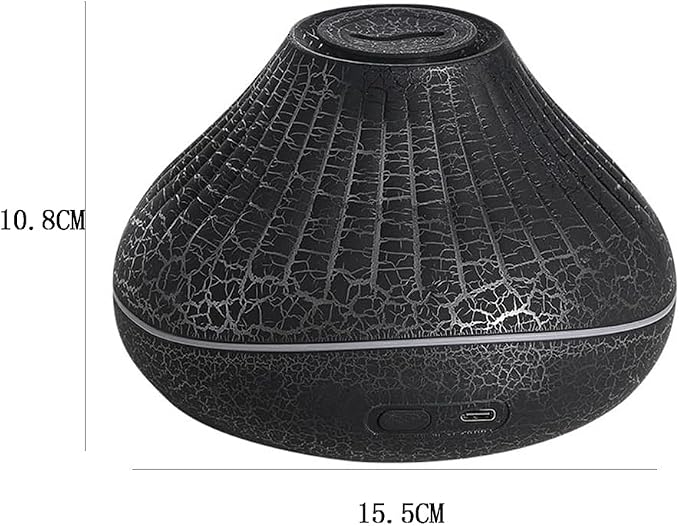 Auto Shut-Off Waterless Protection Smart Flame Essential Oil Diffuser with Colorful Light