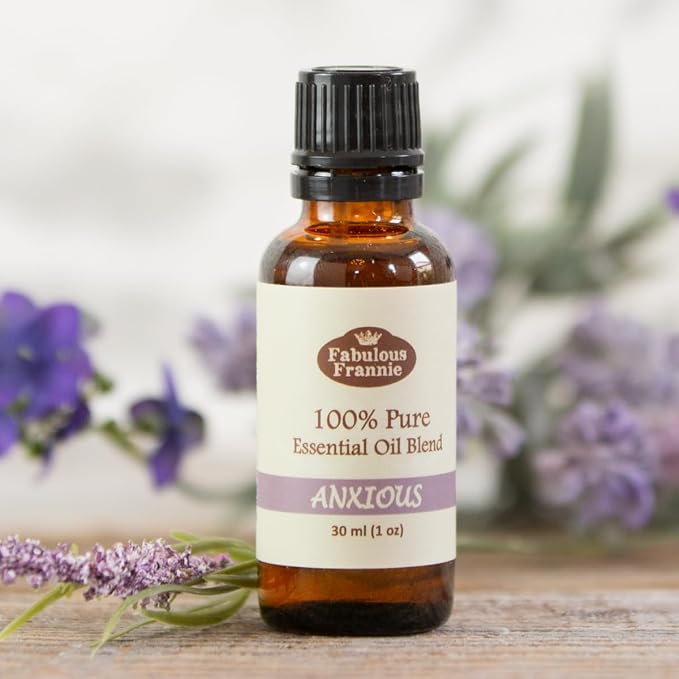 Fabulous Frannie Anxious Essential Oil Blend Made with Lavender, Bitter Orange, Bergamot and Clary Sage Pure Oils 10mL