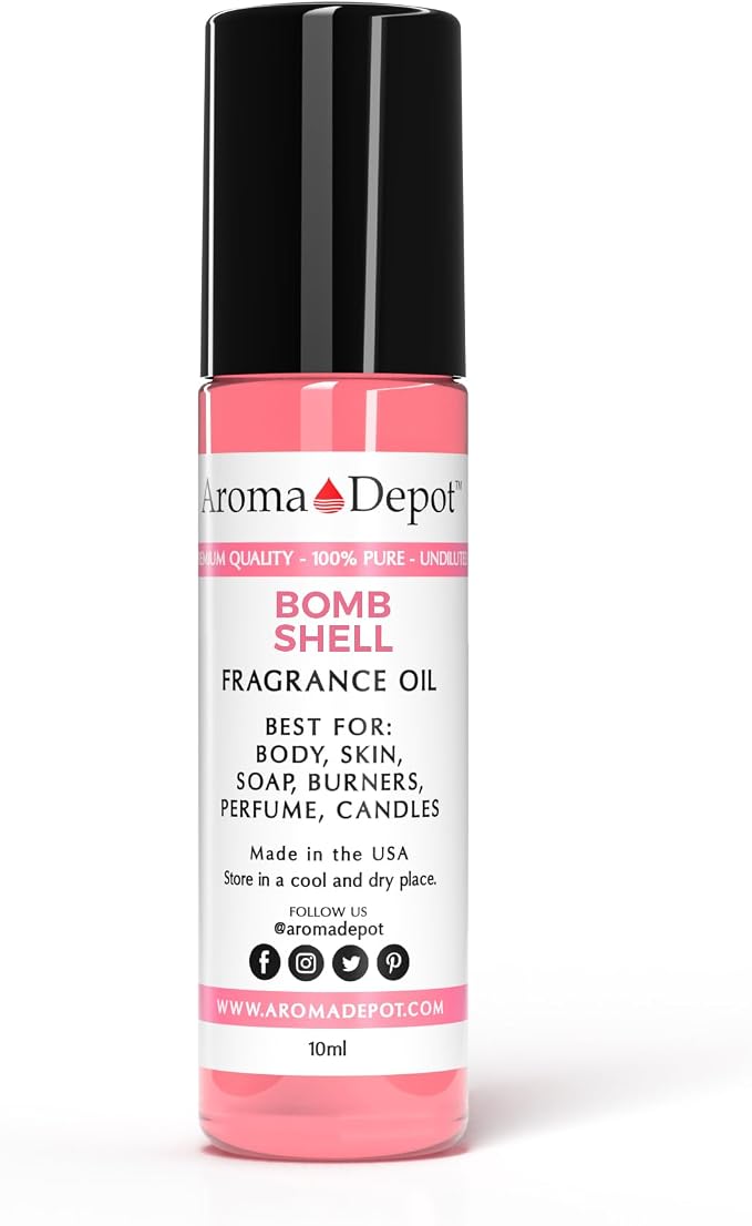 Bombshell Type 10ml Fragrance Oil I Perfume I Skin Oil I Scented Oil. DIY Projects Such as Candles, Bath Bombs, Body Butters, Creams & Lotions. Few Drops in The Diffuser, Burners, or Warmers.