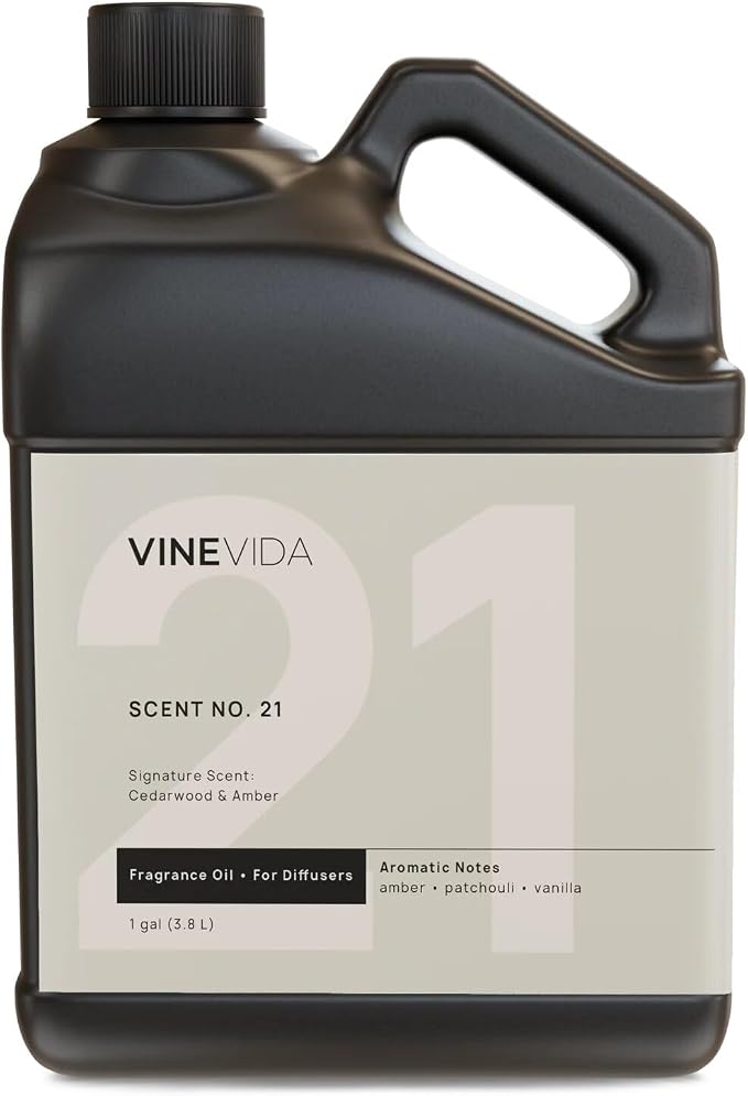 VINEVIDA [128 Fl Oz] Cedarwood & Amber Fragrance Oil for Cold Air Diffusers, Essential Oils for Diffuser Oil Refill & Air Freshener Room Spray